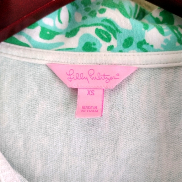 LILLY PULITZER Full Zip Bungle In The Jungle Print Leona Jacket Green - Picture 5 of 7